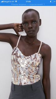 Боди все в пайетках Zara