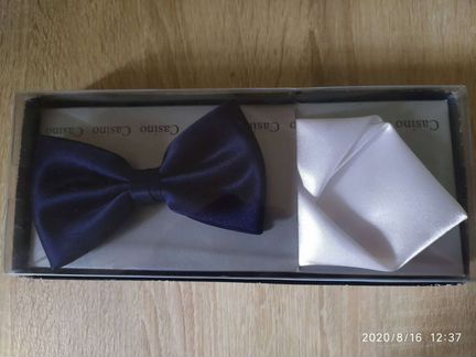 Комплект бабочка и платок для кармана фрака или пи