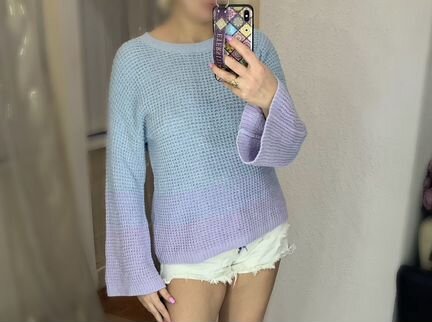 Нежный красивый и редкий свитер омбре из США M/L