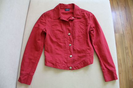 Джинсовая рубашка Trussardi Jeans винный цвет