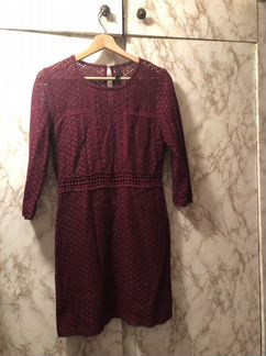 Платье бордовое Stradivarius
