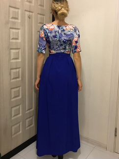 Платье синее