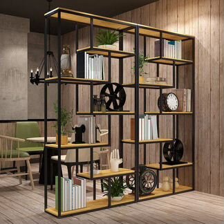 Стеллаж лофт из дерева и металла