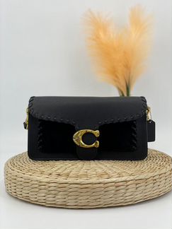 Женская сумка Coach кожа замша черная новая