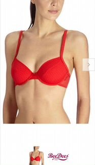 Бюстгальтер красный 70 В новый качественный