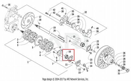Подшипник вала гусеницы Arctic Cat 1602-374