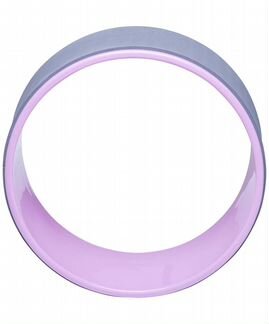 Колесо для йоги YW-101, 32 см, серо-розовый