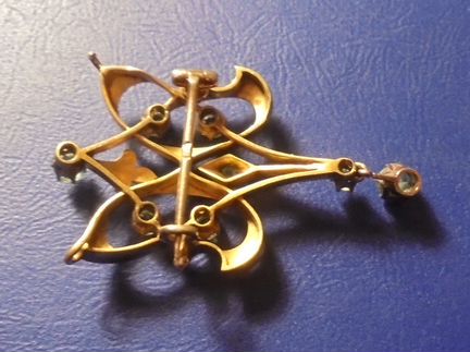 Брошь.Прекрасный модерн рубежа XIX-XX вв.Золото 56
