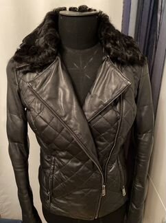 Куртка кожаная женская с мехом