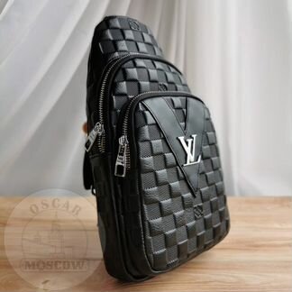 Мужская кожаная сумка слинг Louis Vuitton - LV