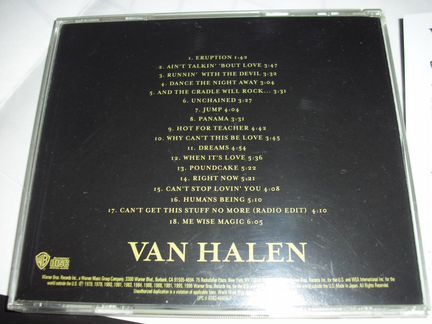 CD VAN Halen Best OF Volume1 Japan press