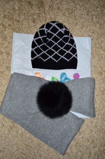 Шапка one size (54-56) и шарф Чоби Chobi- новое