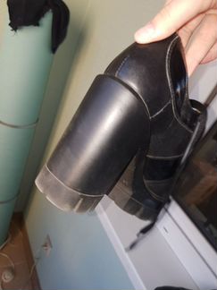 Кожаные туфли-ботильоны осень-весна