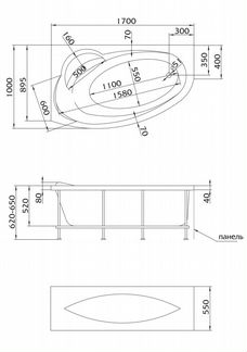 Ванна Акриловая 170x100