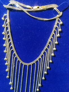 Золотое колье (белое, 585 пр.)