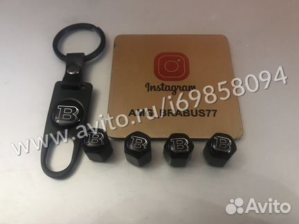Колпачки на нипель Brabus Black для Mercedes Benz