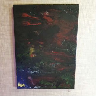 Картина.Холст.Акрил.Флюид-арт. Наш мир