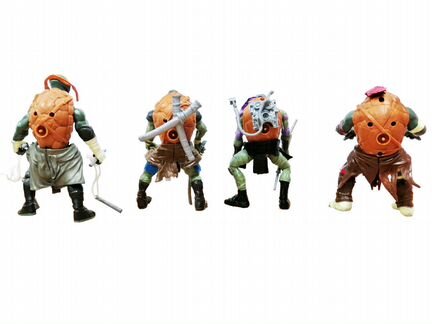 Набор Черепашки Ниндзя 4 фигурки 13см с очками