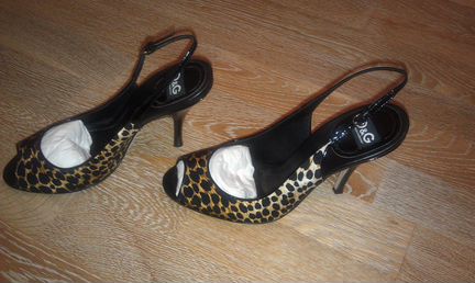 Леопардовые туфли dolce gabbana с открытым носом39