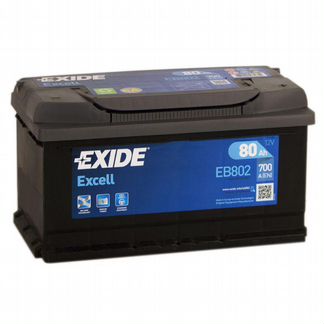 Аккумулятор Exide Excell 80Ач обрат. поляр.EB802