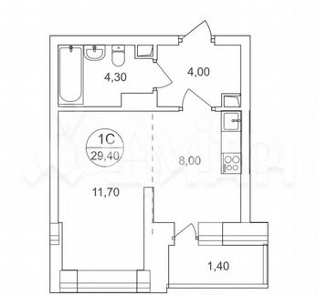 Квартира-студия, 29.4 м², 13/17 эт.