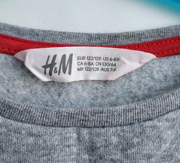 Трикотажное платье H&M для девочки, размер 122-128