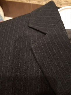 Школьный пиджак 128 рост в рубчик