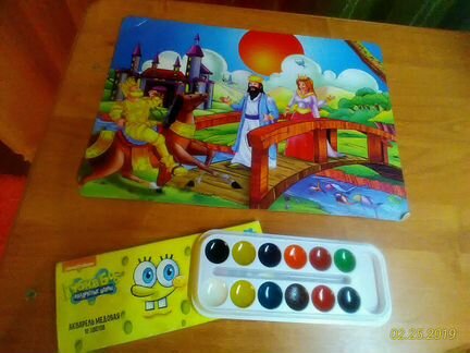 Коврик для творчества 35/25 см и краски