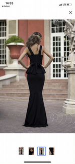 Вечернее чёрное платье впол Bezko 44