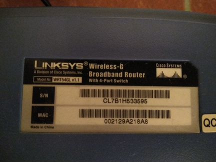 Роутер Linksys Wireless-G 2.4