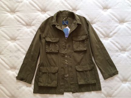 Pull and Bear хаки парка с вышивкой 48 р. Новая