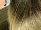 Волосы для наращивания 60 см блонд/верх 6#