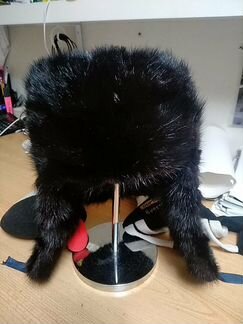 Шапка норковая из кусочков