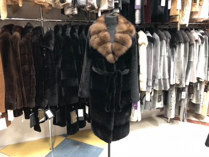 Шуба из норки. Англ ворот/соболь