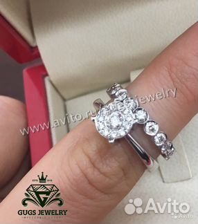 Кольцо, золото, бриллианты 1.40кт