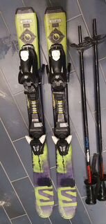 Горные лыжи детские Solomon 90 см, ботинки 33 разм