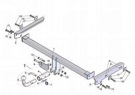 Фаркоп Лидер плюс для Skoda Yeti 2009-2018 (С быст