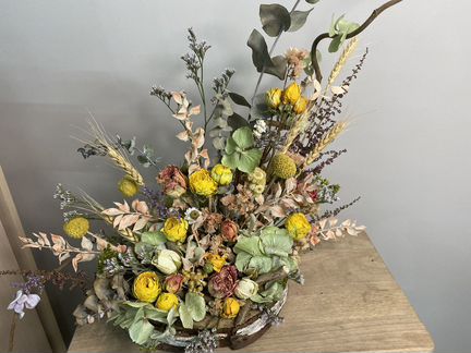 Комплзиции и букеты из сухоцветов, букеты, доставк