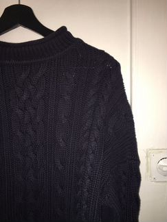 Синий свитер из хлопка