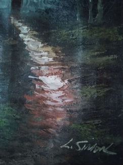 Картина, масло, холст, франц Художник L. Simon