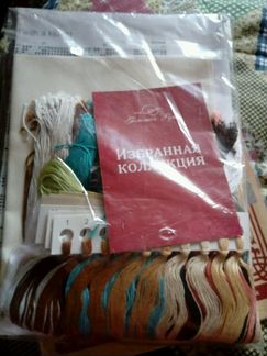 Набор для вышивания Девочка с котенком