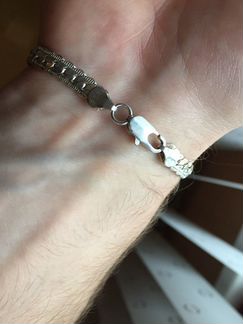 Серебряный браслет мужской