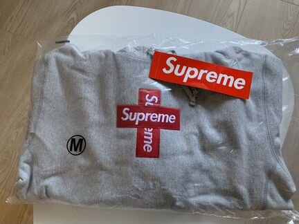 Supreme Cross Box Logo Hooded Sweatshirt