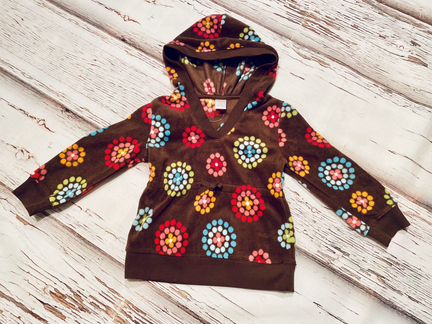 Коричневая флисовая толстовка Gymboree 91-107 см