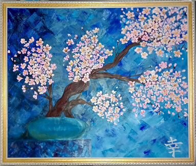 Картина маслом Сакура