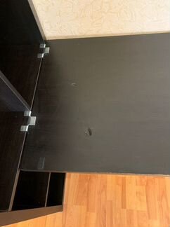 Стеллаж со столом IKEA kallax черный