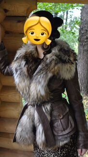 Кожаная утеплённая куртка 42/44