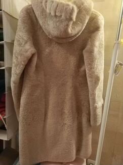 Шуба мутоновая с капюшоном