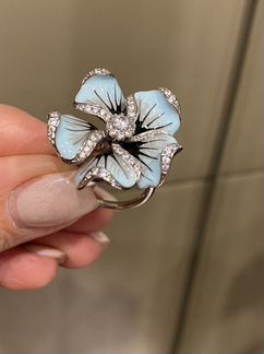Комплект из серебра с эмалью