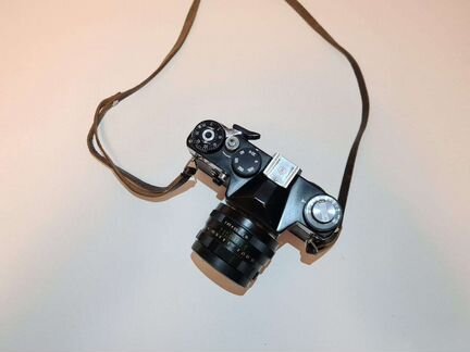 Плёночный фотоаппарат Зенит + 3 объектива + жёлтый